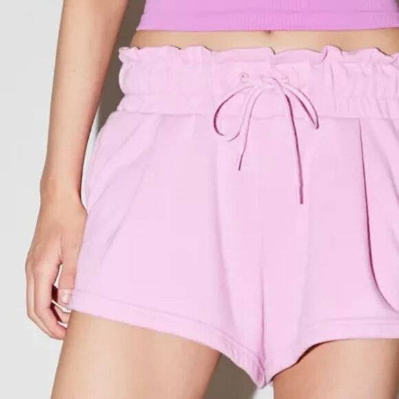 NWT UO Out From Under Neo Pink Sweat Shorts - Picture 3 of 5